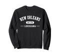 New Orleans Louisiana Est 1718 Sweatshirt - Aesthetic Graphic for Adults - T-Shirt, Sweatshirt, Hoodie