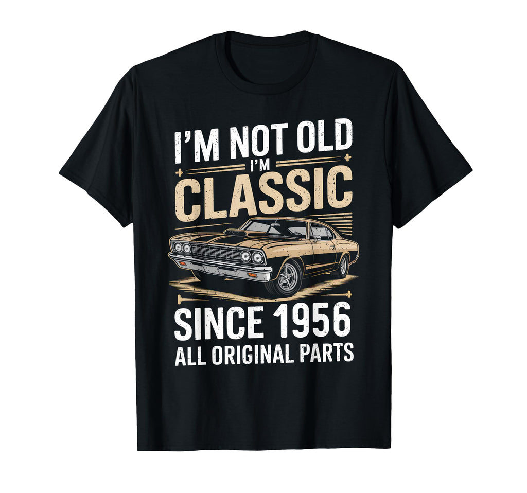 Funny 70Th Birthday Car 1956 Birthday T-Shirt - Streetwear Style Men Women - T-Shirt, Sweatshirt, Hoodie