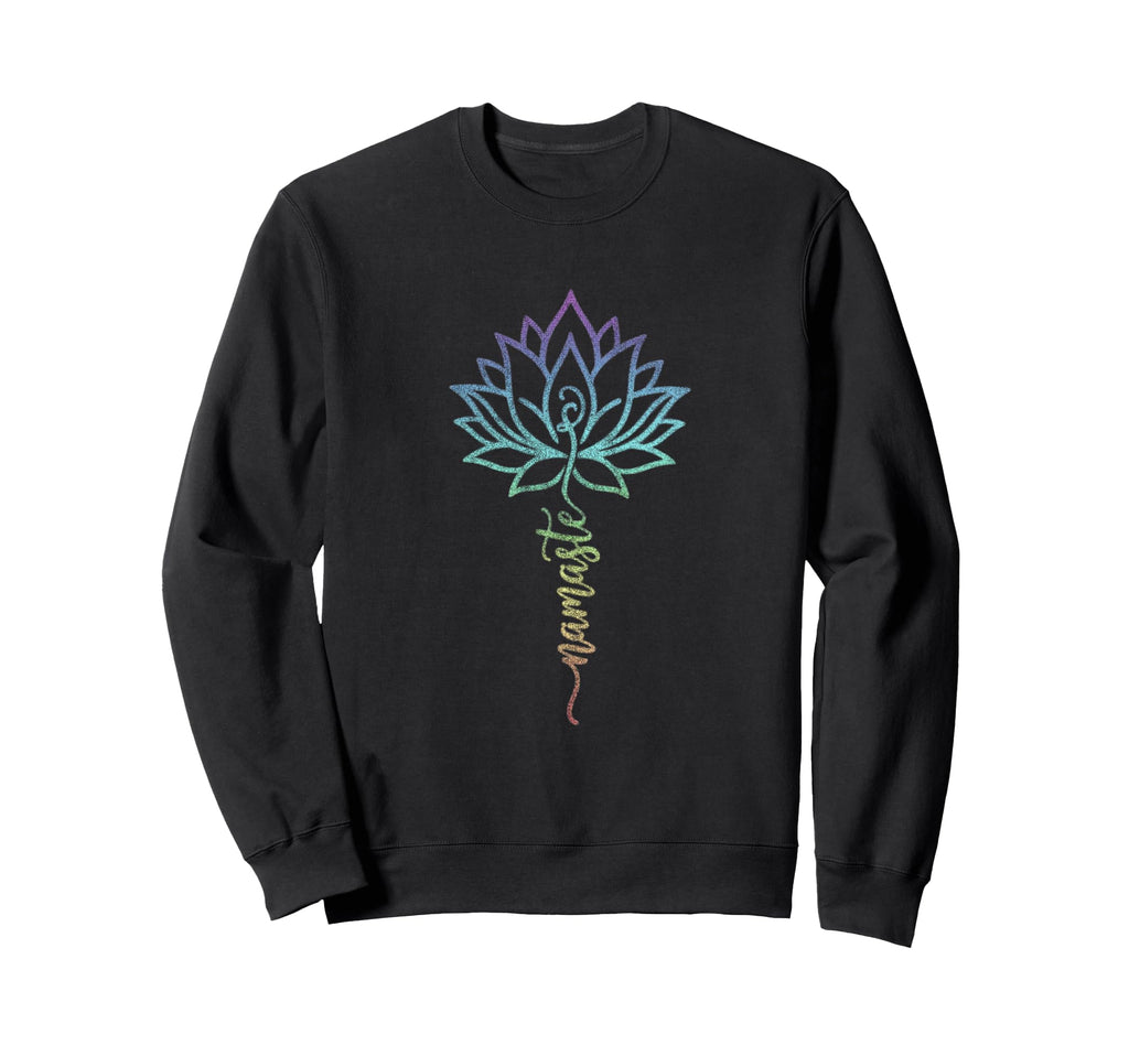 Namaste Lotus Flower Yoga Sweatshirt - Novelty Apparel for Adults - T-Shirt, Sweatshirt, Hoodie