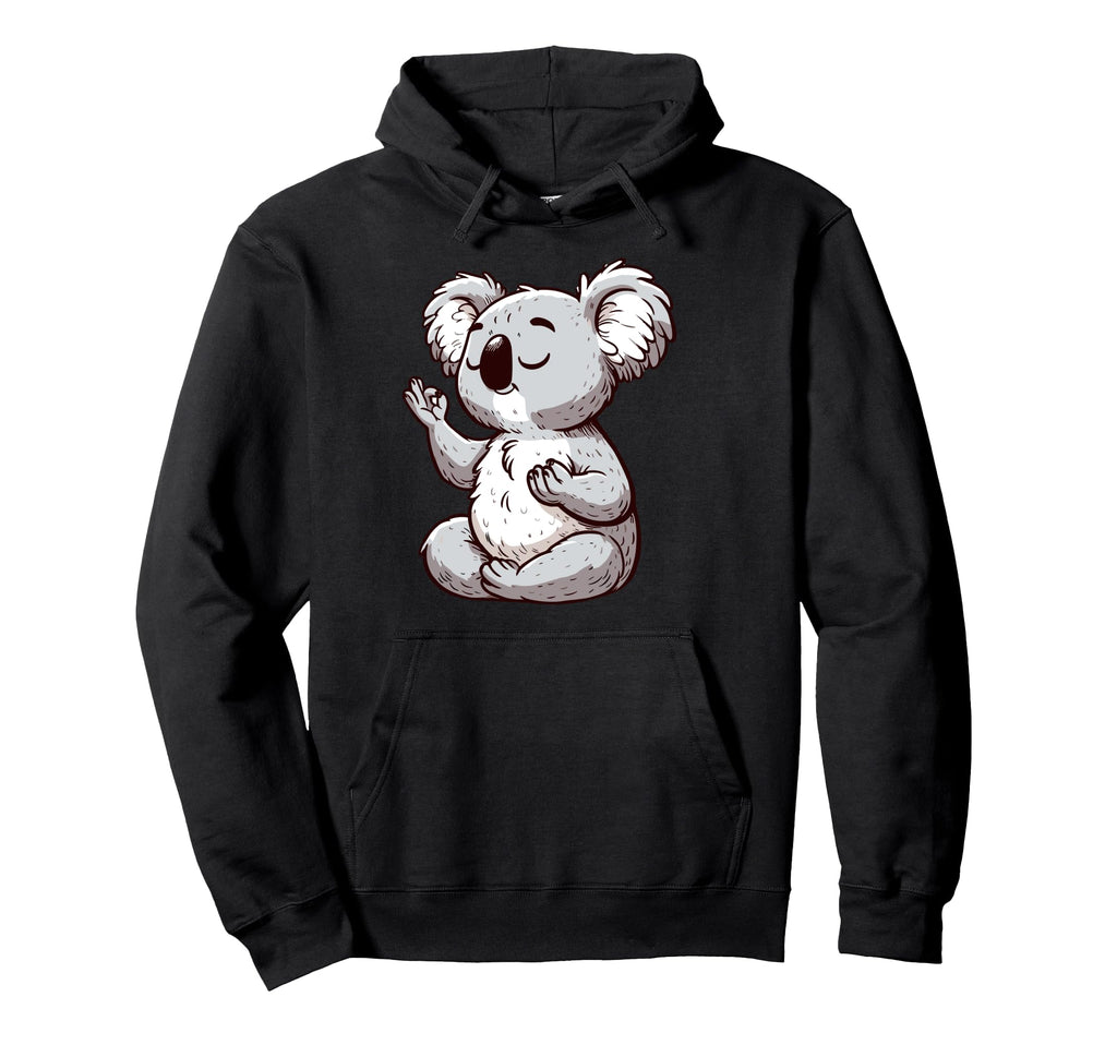 Meditation Koala Yoga Pose Relaxing Hoodie - Fun Novelty Design for Adults - T-Shirt, Sweatshirt, Hoodie