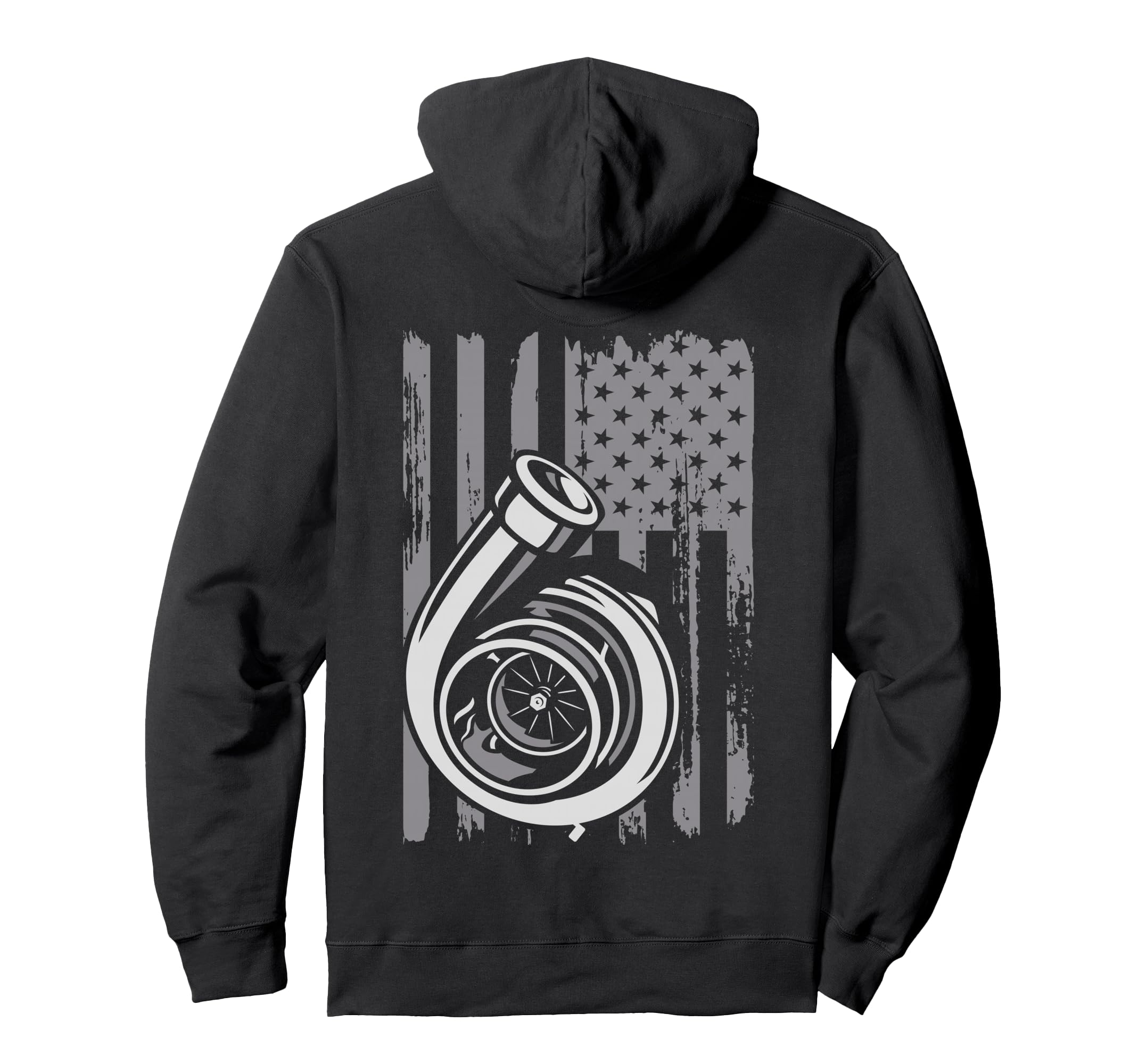 Turbo Us Flag Tuner Car Guy Hoodie - Novelty Apparel Men Women - T-Shirt, Sweatshirt, Hoodie