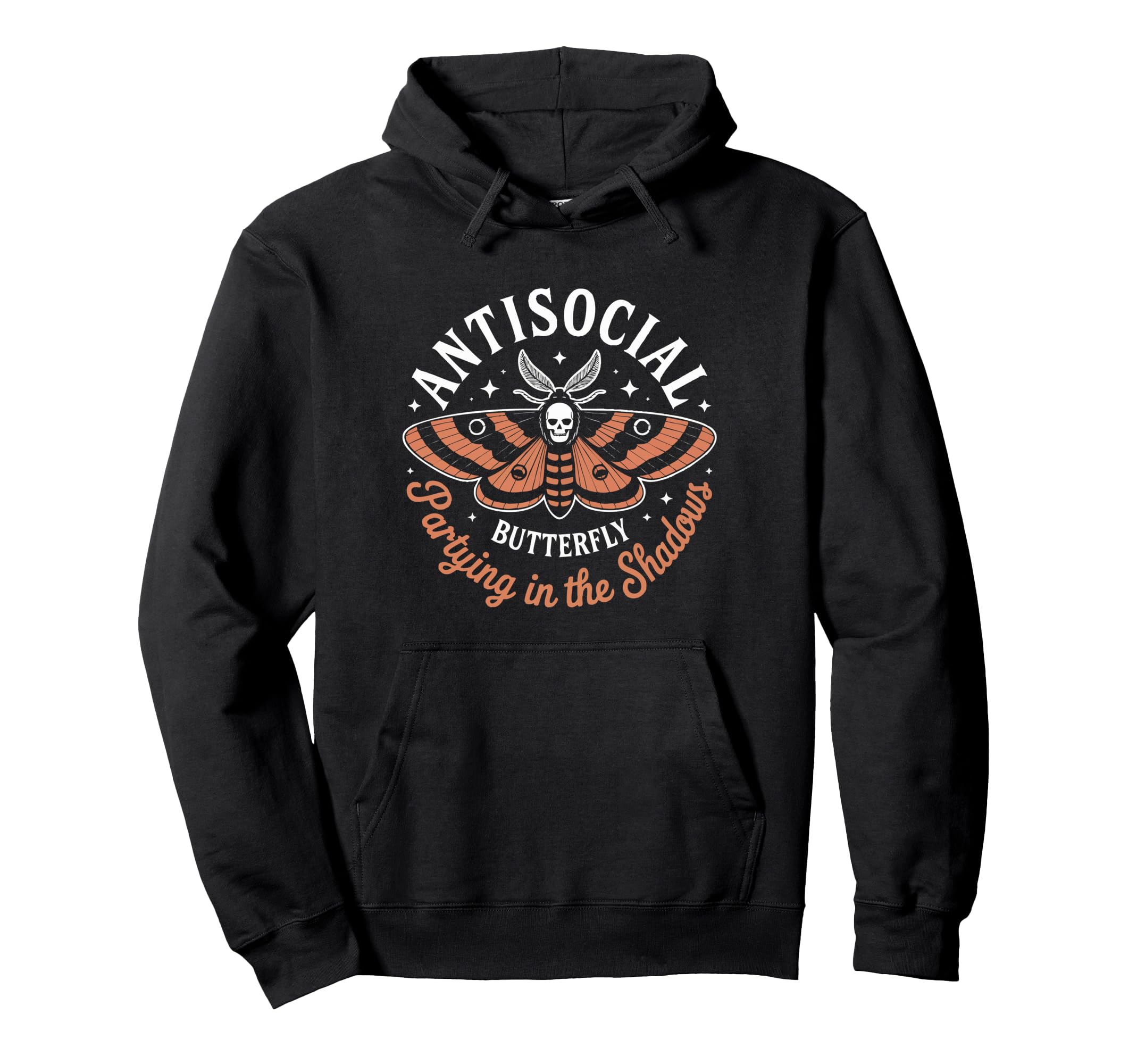 Funny Anti Social Butterfly Sarcasm Hoodie - Aesthetic Graphic for Adults - T-Shirt, Sweatshirt, Hoodie
