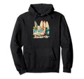 Key West Florida Surfboard Beach Hoodie - Fun Novelty Design for Adults - T-Shirt, Sweatshirt, Hoodie