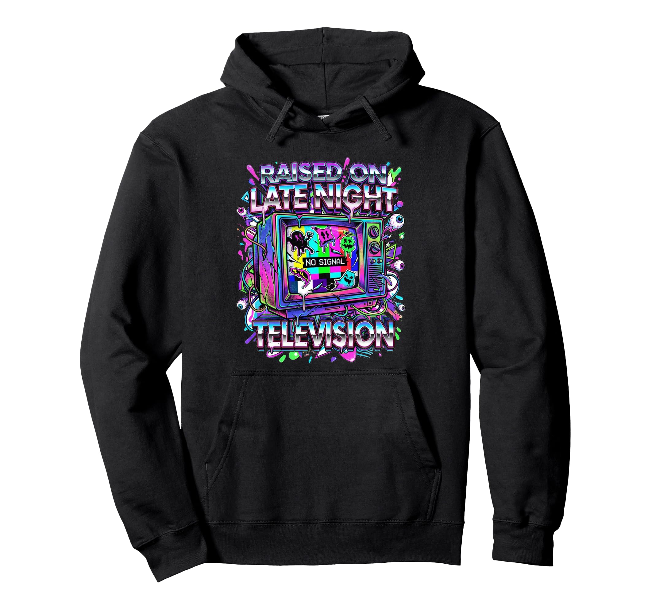1980S Nostalgia Late Night Television Hoodie - Custom Art Print for Adults - T-Shirt, Sweatshirt, Hoodie