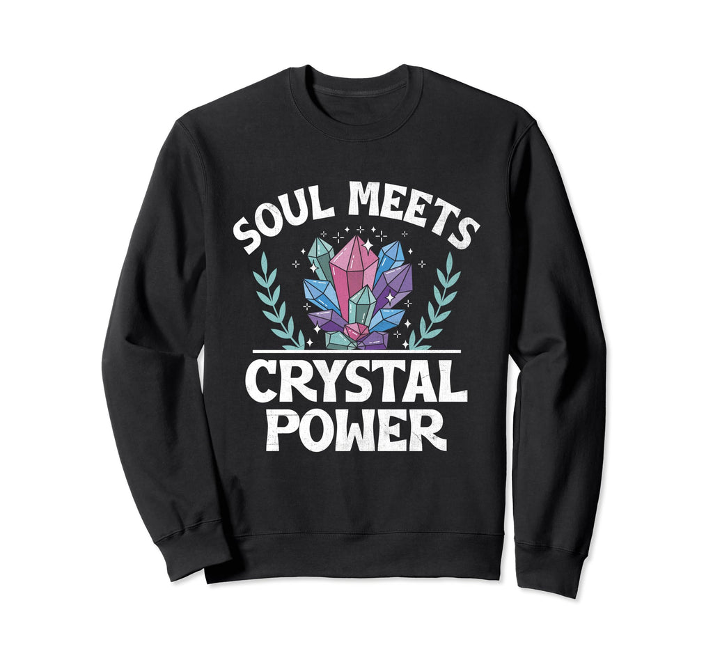 Spiritual Crystal Stones Healing Sweatshirt - Custom Art Print Men Women - T-Shirt, Sweatshirt, Hoodie