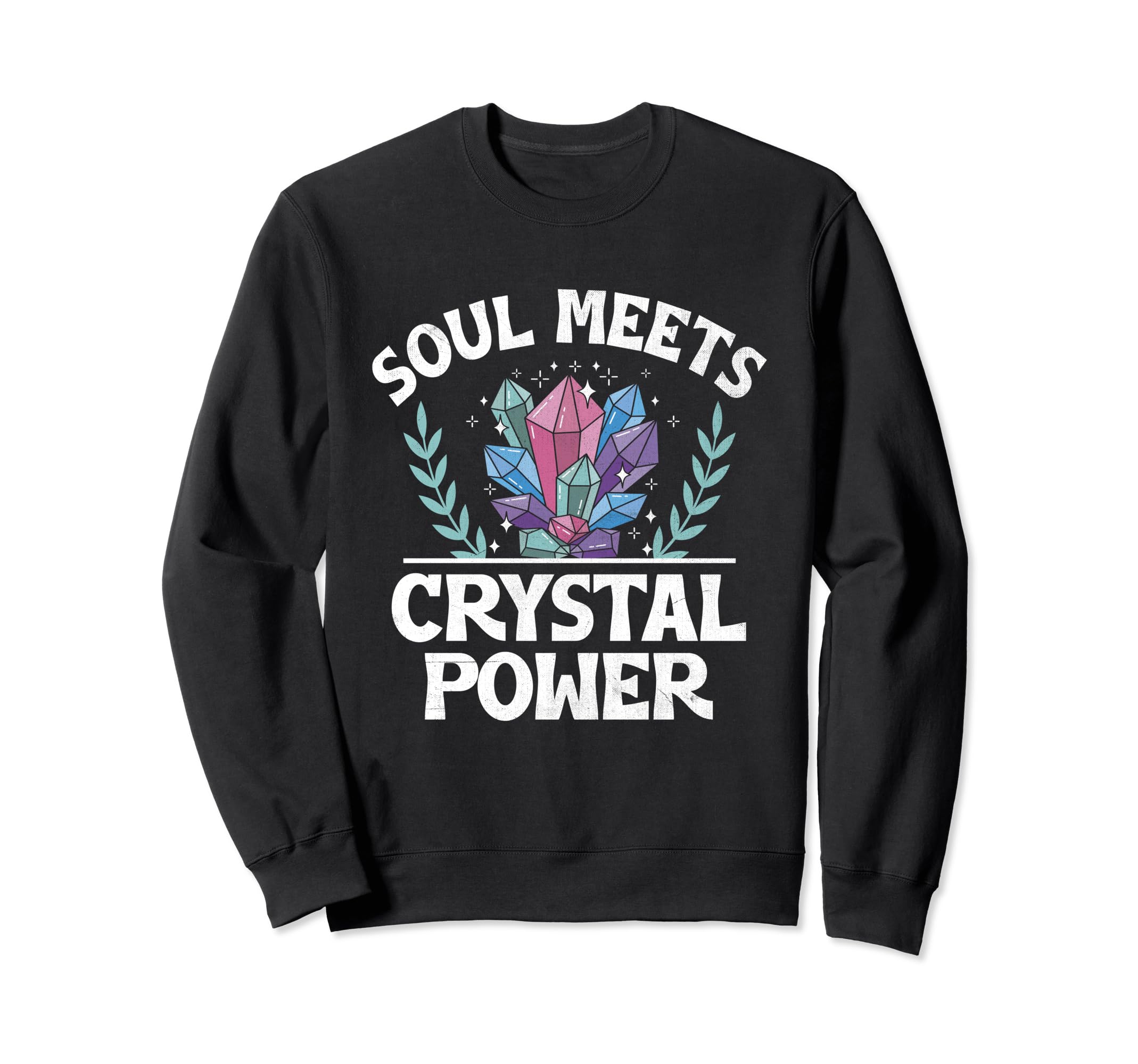 Spiritual Crystal Stones Healing Sweatshirt - Custom Art Print Men Women - T-Shirt, Sweatshirt, Hoodie