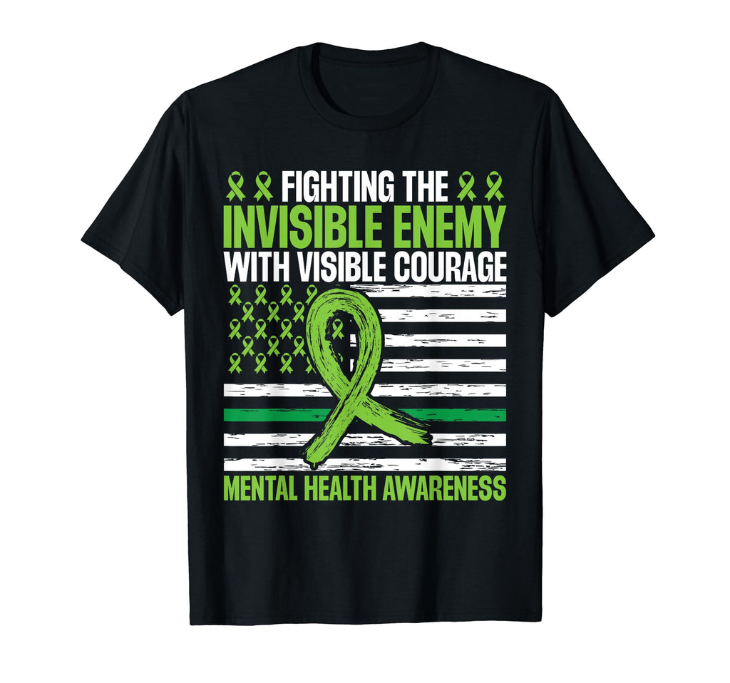 Mental Health Awareness American Flag T-Shirt - Fun Novelty Design Unisex - T-Shirt, Sweatshirt, Hoodie
