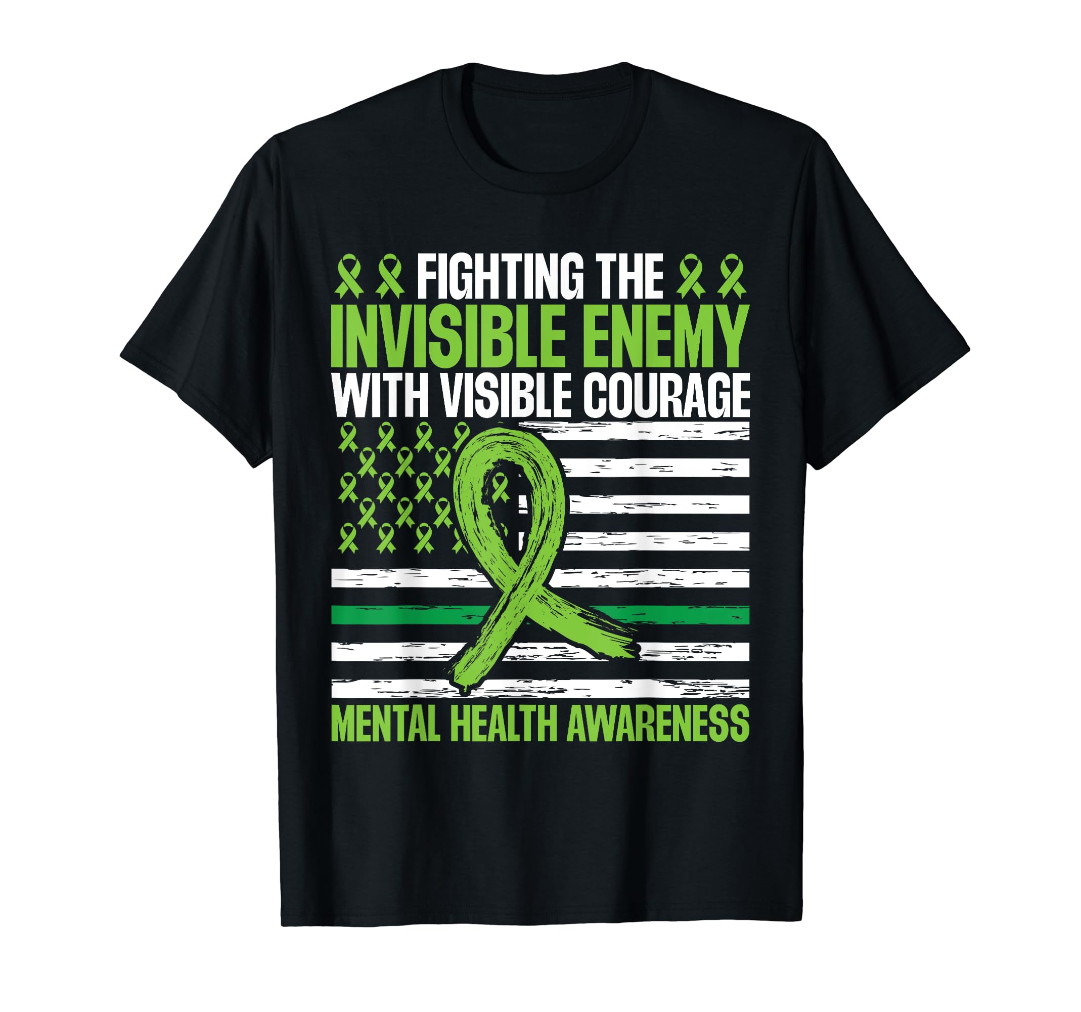 Mental Health Awareness American Flag T-Shirt - Fun Novelty Design Unisex - T-Shirt, Sweatshirt, Hoodie