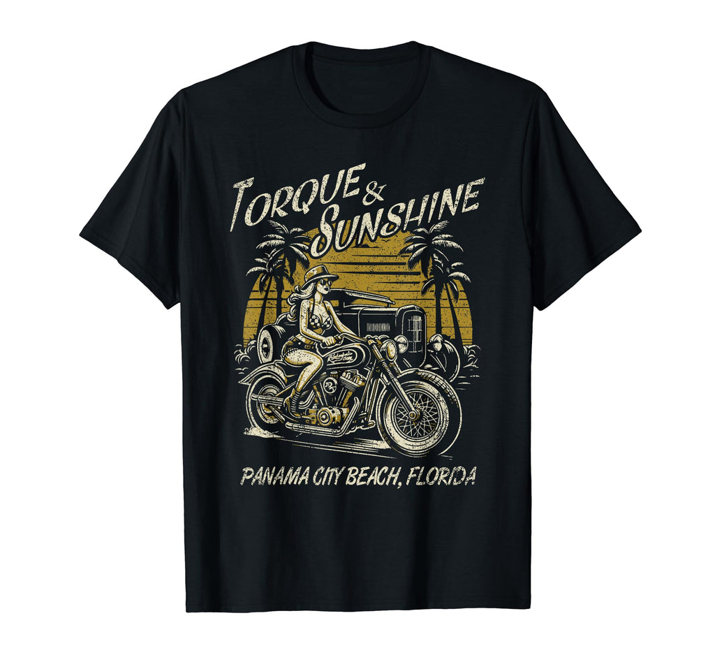 Panama City Beach Florida Motorcycle T-Shirt - Graphic Print Men Women - T-Shirt, Sweatshirt, Hoodie