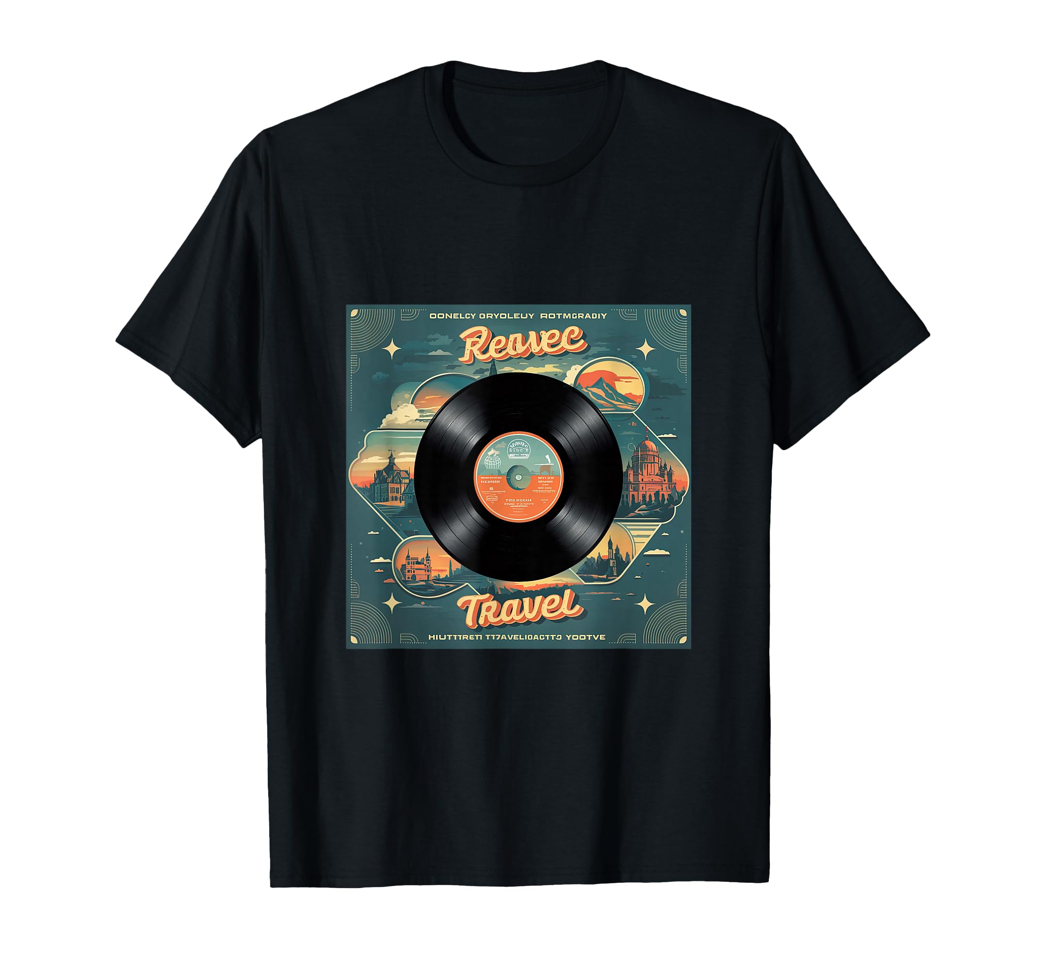 Vinyl Record Scenic Landscapes Iconic T-Shirt - Graphic Print for Adults - T-Shirt, Sweatshirt, Hoodie