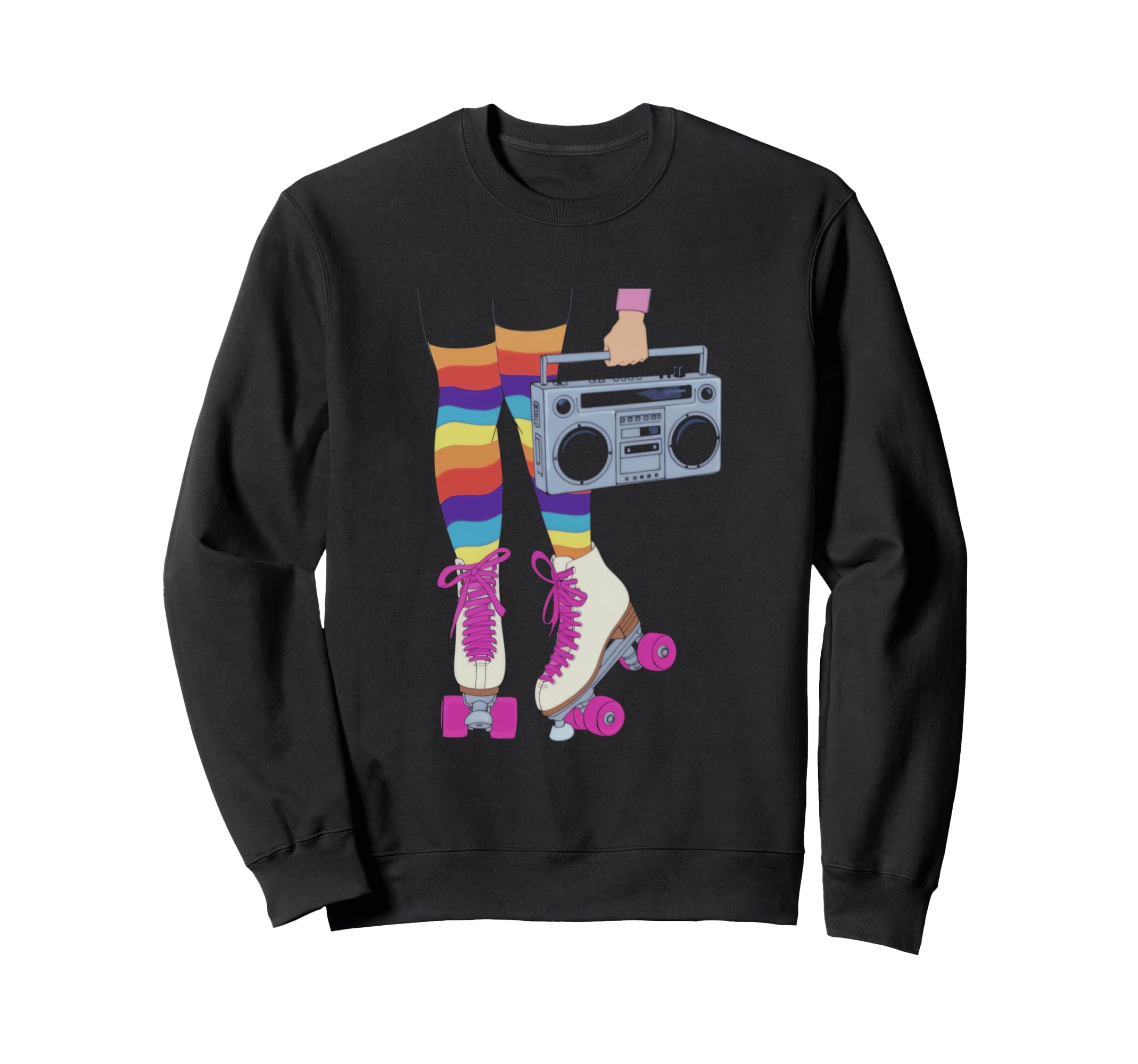 Rollerskates Funny 80S Roller Disco Sweatshirt - Custom Art Print Unisex - T-Shirt, Sweatshirt, Hoodie
