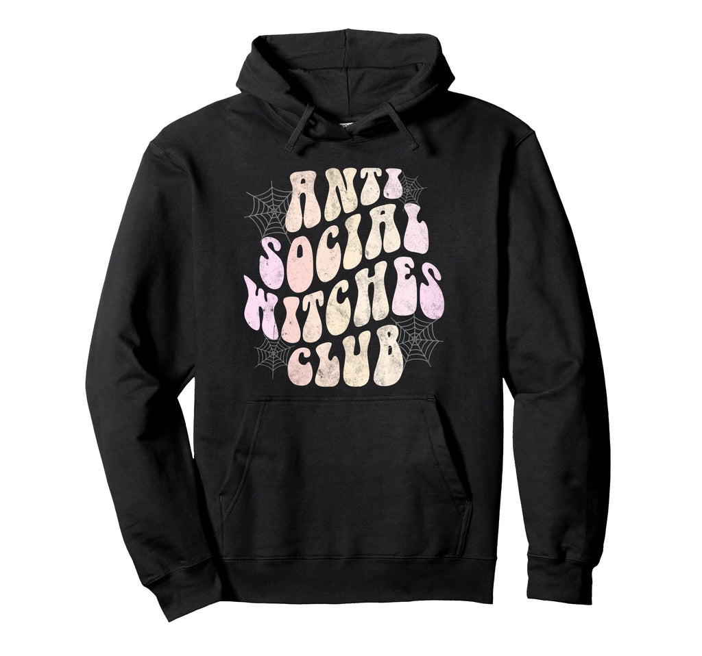 Funny Anti Social Witches Club Hoodie - Casual Everyday Wear for Adults - T-Shirt, Sweatshirt, Hoodie