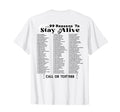 List 99 Reasons To Stay Alive Mental T-Shirt - Custom Art Print Men Women - T-Shirt, Sweatshirt, Hoodie