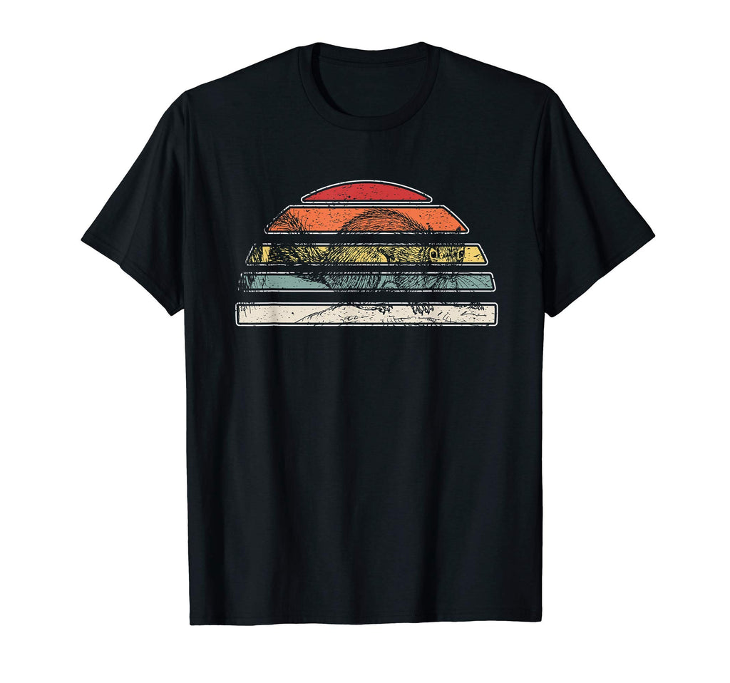 Squirrel Sunset 70S Forest Animal T-Shirt - Fun Novelty Design for Adults - T-Shirt, Sweatshirt, Hoodie