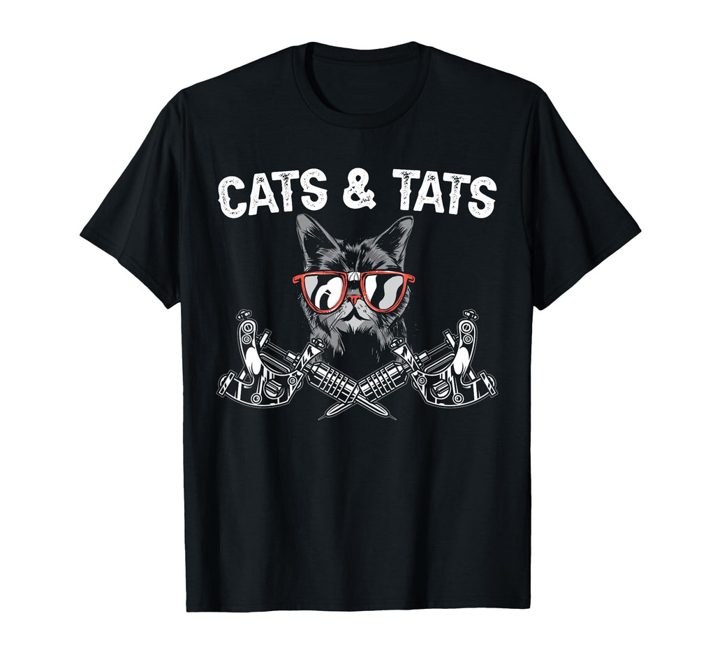 Cats And Tats Inking Tattoo Lover T-Shirt - Novelty Apparel Unisex - T-Shirt, Sweatshirt, Hoodie