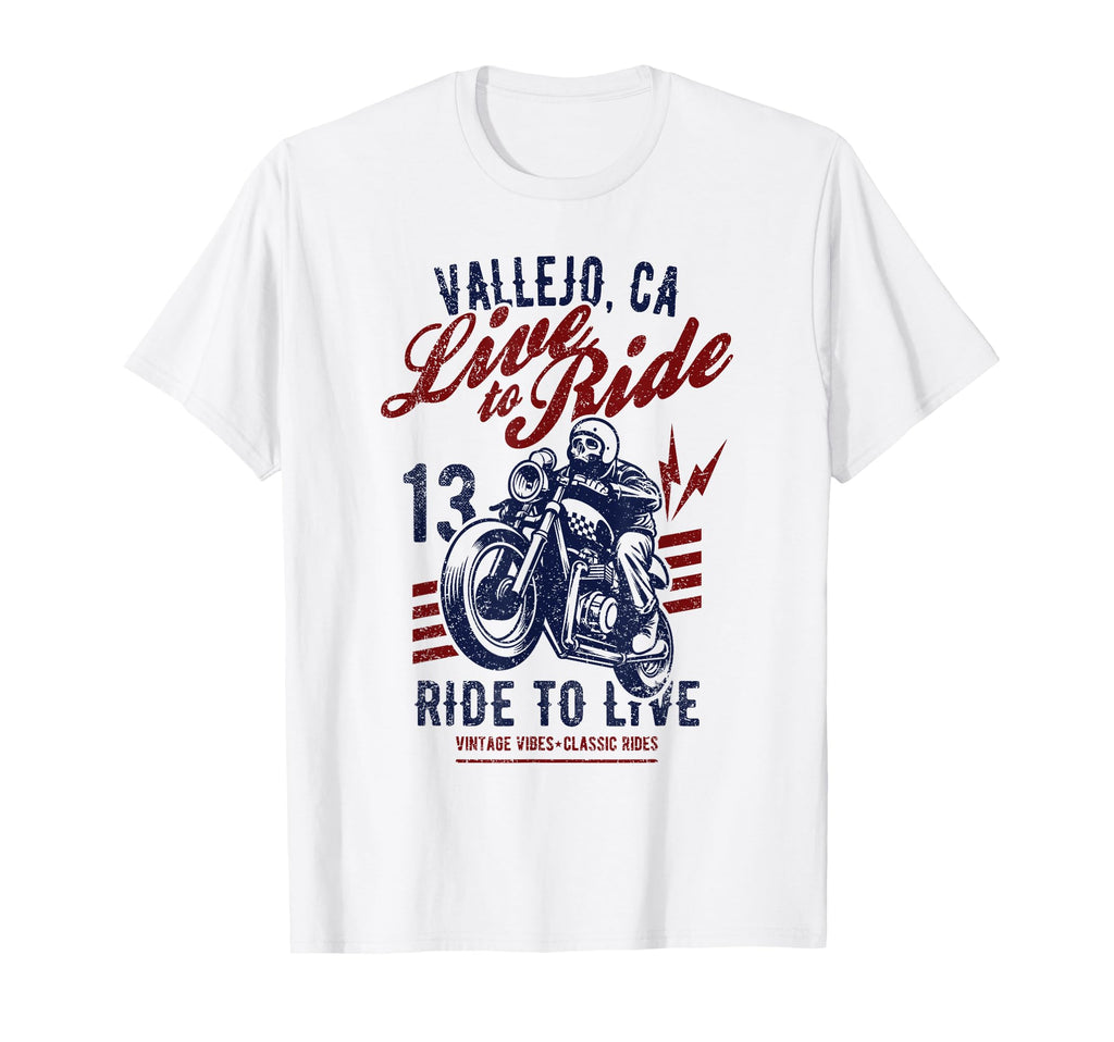Vallejo California Motorcycle T-Shirt - Casual Everyday Wear for Adults - T-Shirt, Sweatshirt, Hoodie