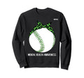 Baseball Wear Green Mental Health Sweatshirt - Minimalist Print Unisex - T-Shirt, Sweatshirt, Hoodie