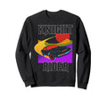 Knight Rider Neon Car Sunset Sweatshirt - Aesthetic Graphic Unisex - T-Shirt, Sweatshirt, Hoodie