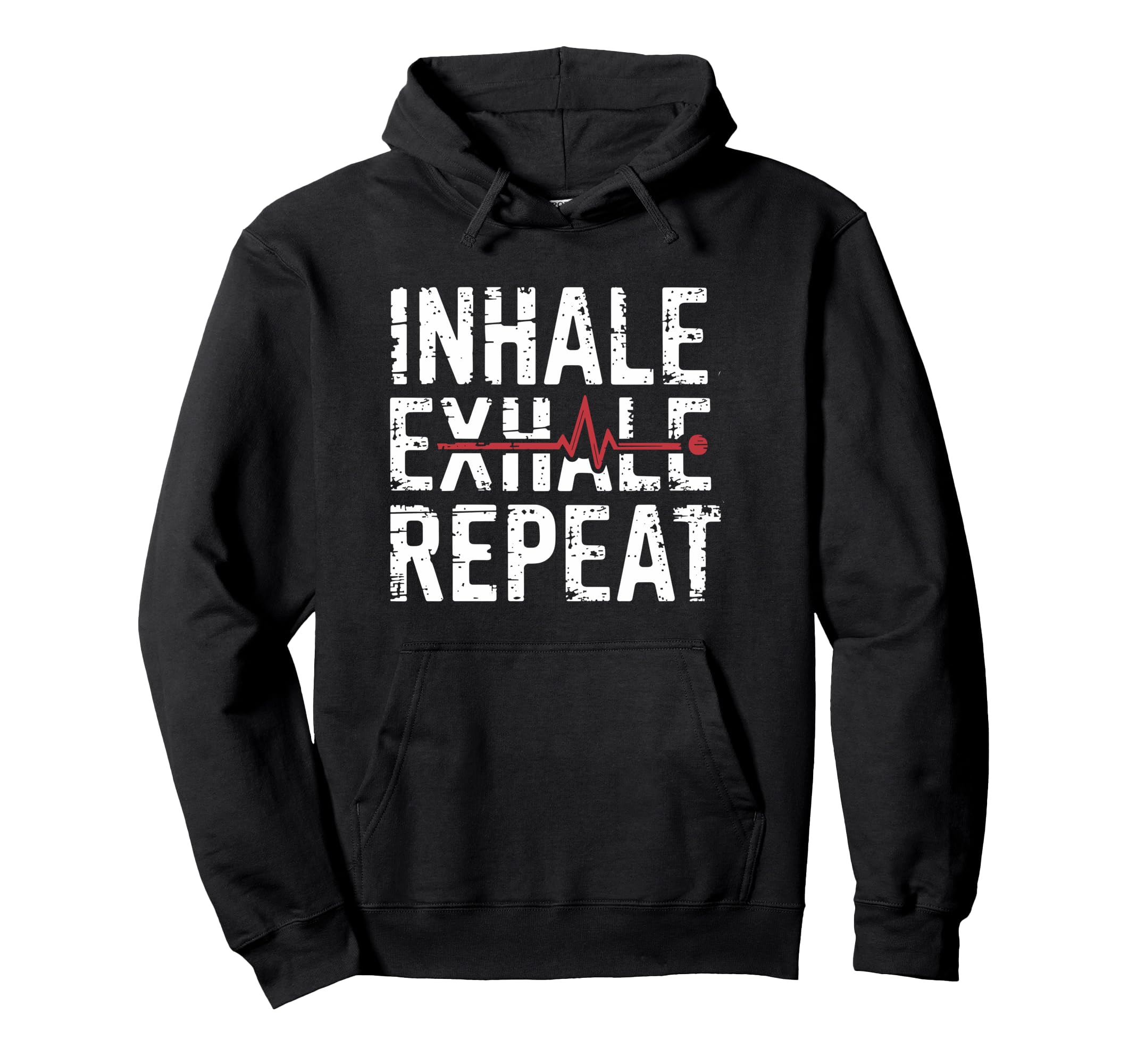 Inhale Exhale Repeat Yoga Mindfulness Hoodie - Minimalist Print Unisex - T-Shirt, Sweatshirt, Hoodie
