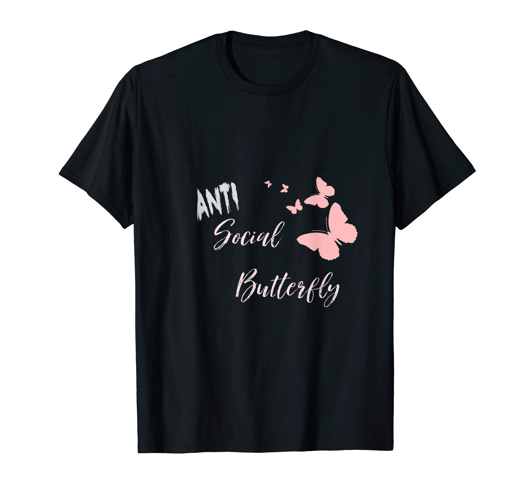 Anti Social Butterfly Introverted T-Shirt - Minimalist Print for Adults - T-Shirt, Sweatshirt, Hoodie