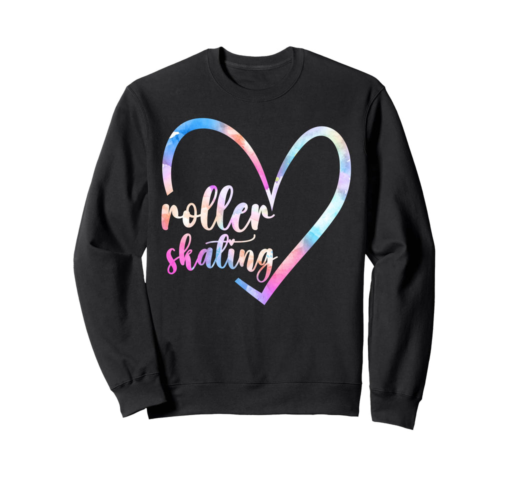 Roller Skating Skate Heart Watercolor Sweatshirt - Minimalist Print Unisex - T-Shirt, Sweatshirt, Hoodie