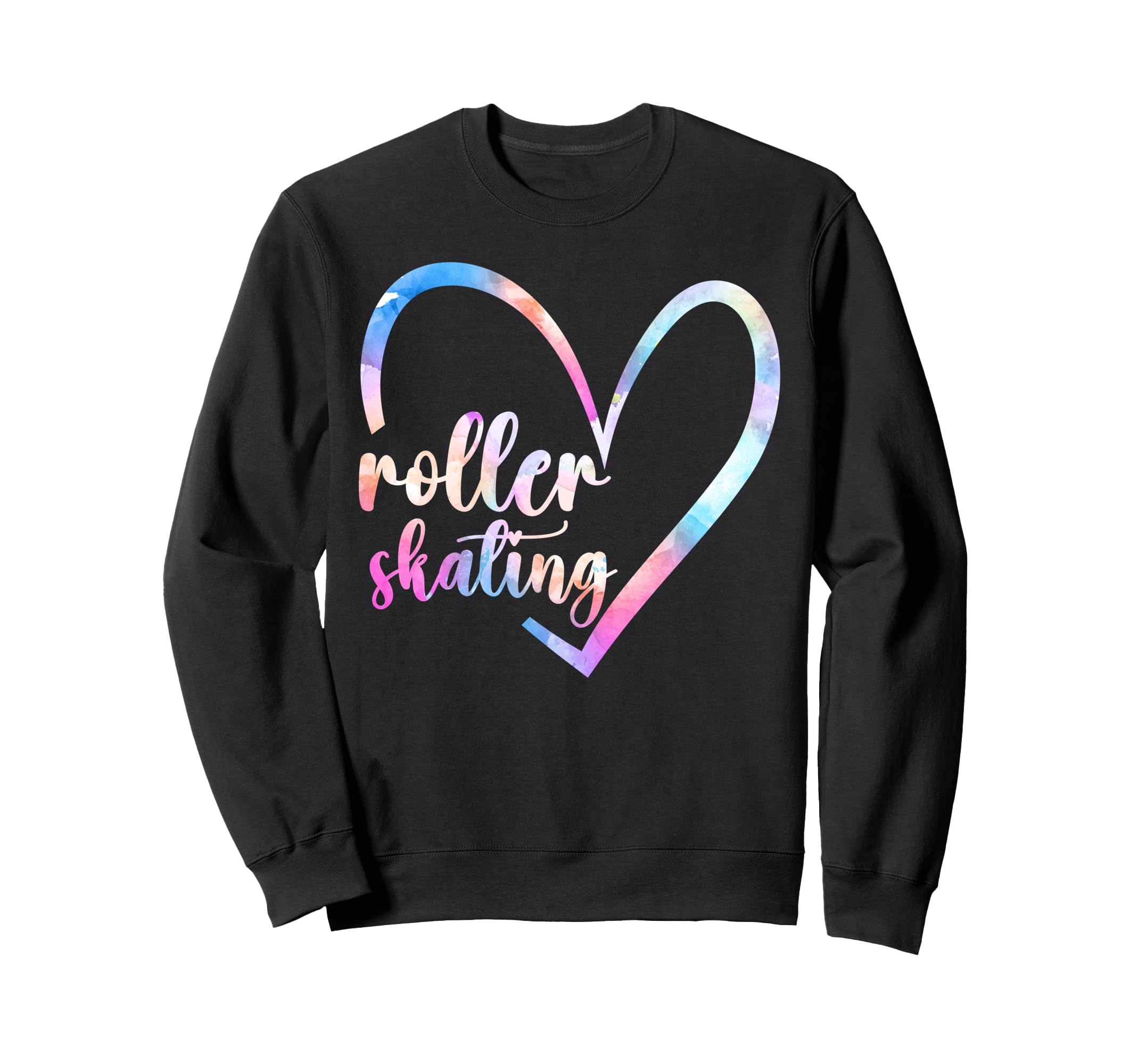 Roller Skating Skate Heart Watercolor Sweatshirt - Minimalist Print Unisex - T-Shirt, Sweatshirt, Hoodie