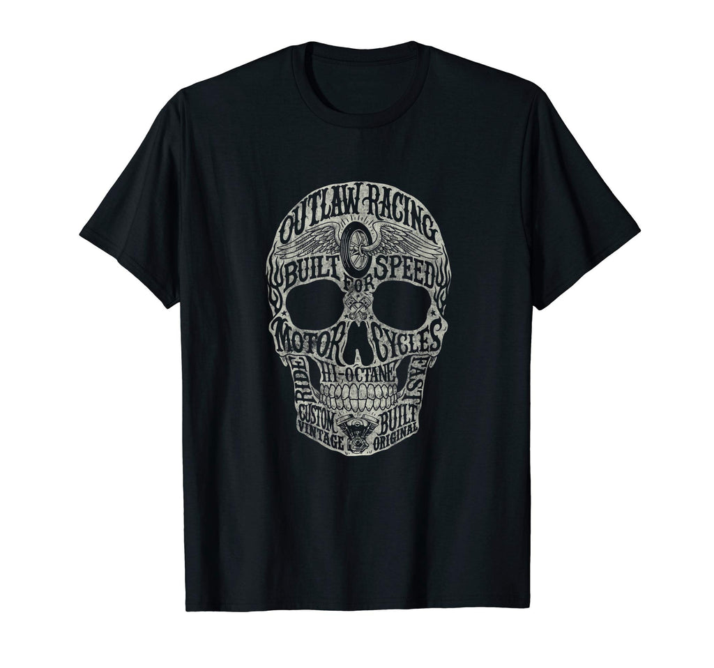 Outlaw Racing Text Filled Motorcycle T-Shirt - Aesthetic Graphic Men Women - T-Shirt, Sweatshirt, Hoodie