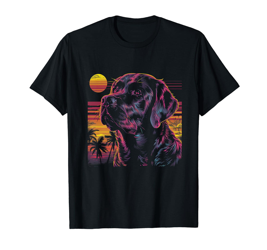 Labrador Retriever Dog Vaporwave T-Shirt - Fun Novelty Design Unisex - T-Shirt, Sweatshirt, Hoodie