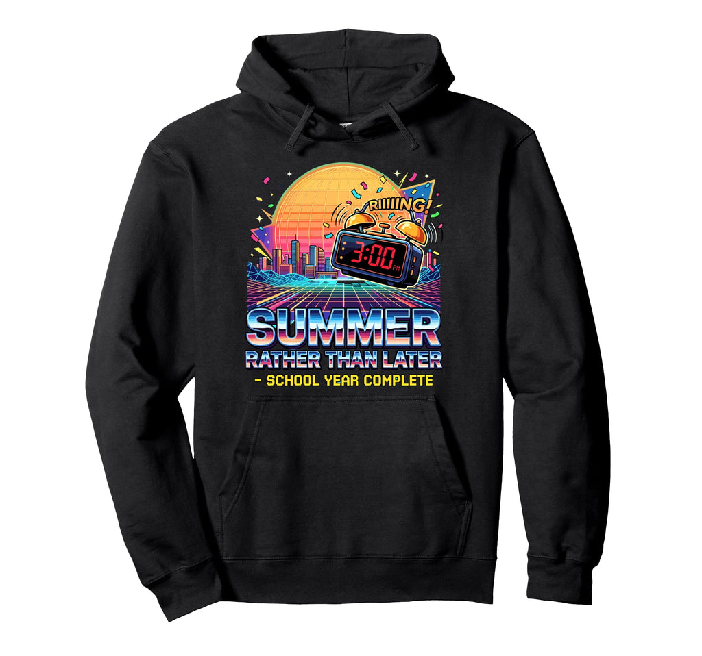 80S School Year Complete 3Pm Clock Bell Hoodie - Unique Graphic Men Women - T-Shirt, Sweatshirt, Hoodie