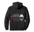 Motorcycle Evolution Shadow Biker Hoodie - Minimalist Print for Adults - T-Shirt, Sweatshirt, Hoodie