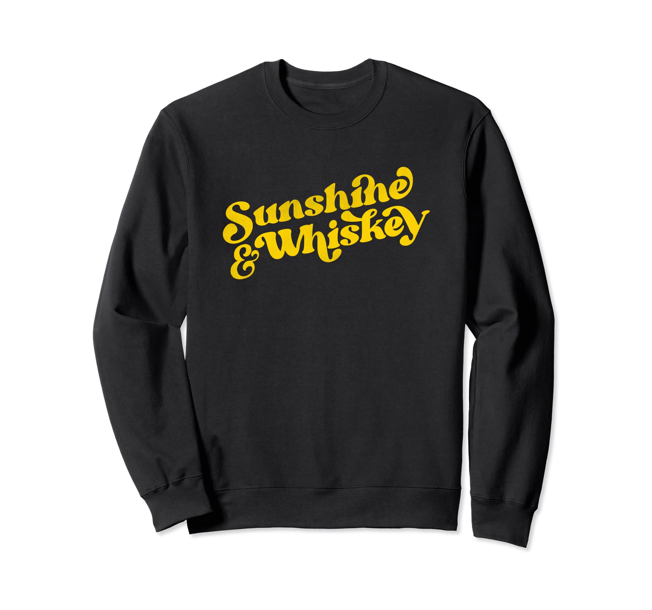 Sunshine Whiskey Funny Yellow Alcohol Sweatshirt - Graphic Print Men Women - T-Shirt, Sweatshirt, Hoodie