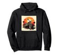 Motorcycle Distressed Sunset Hoodie - Minimalist Print Unisex - T-Shirt, Sweatshirt, Hoodie