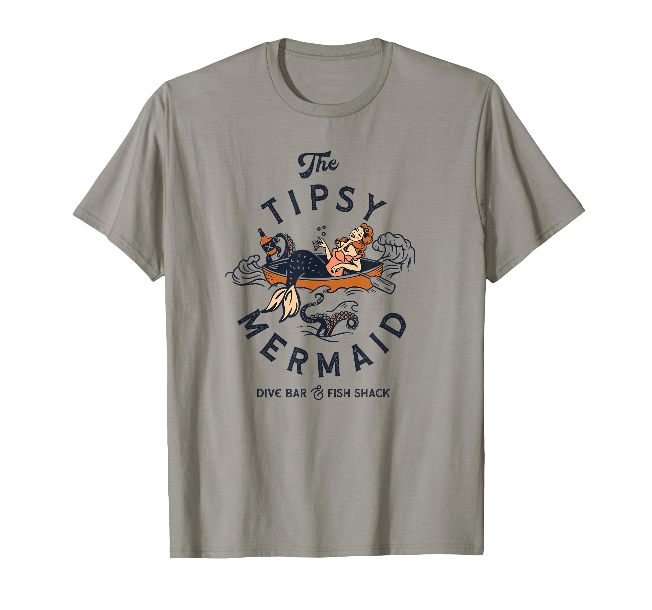 Tipsy Mermaid Dive Bar Fish Shack T-Shirt - Fun Novelty Design for Adults - T-Shirt, Sweatshirt, Hoodie