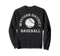 Western District Baseball Distressed Sweatshirt - Novelty Apparel Unisex - T-Shirt, Sweatshirt, Hoodie