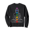 Buddha Yoga Lotus Pose Chakras Sweatshirt - Aesthetic Graphic Men Women - T-Shirt, Sweatshirt, Hoodie