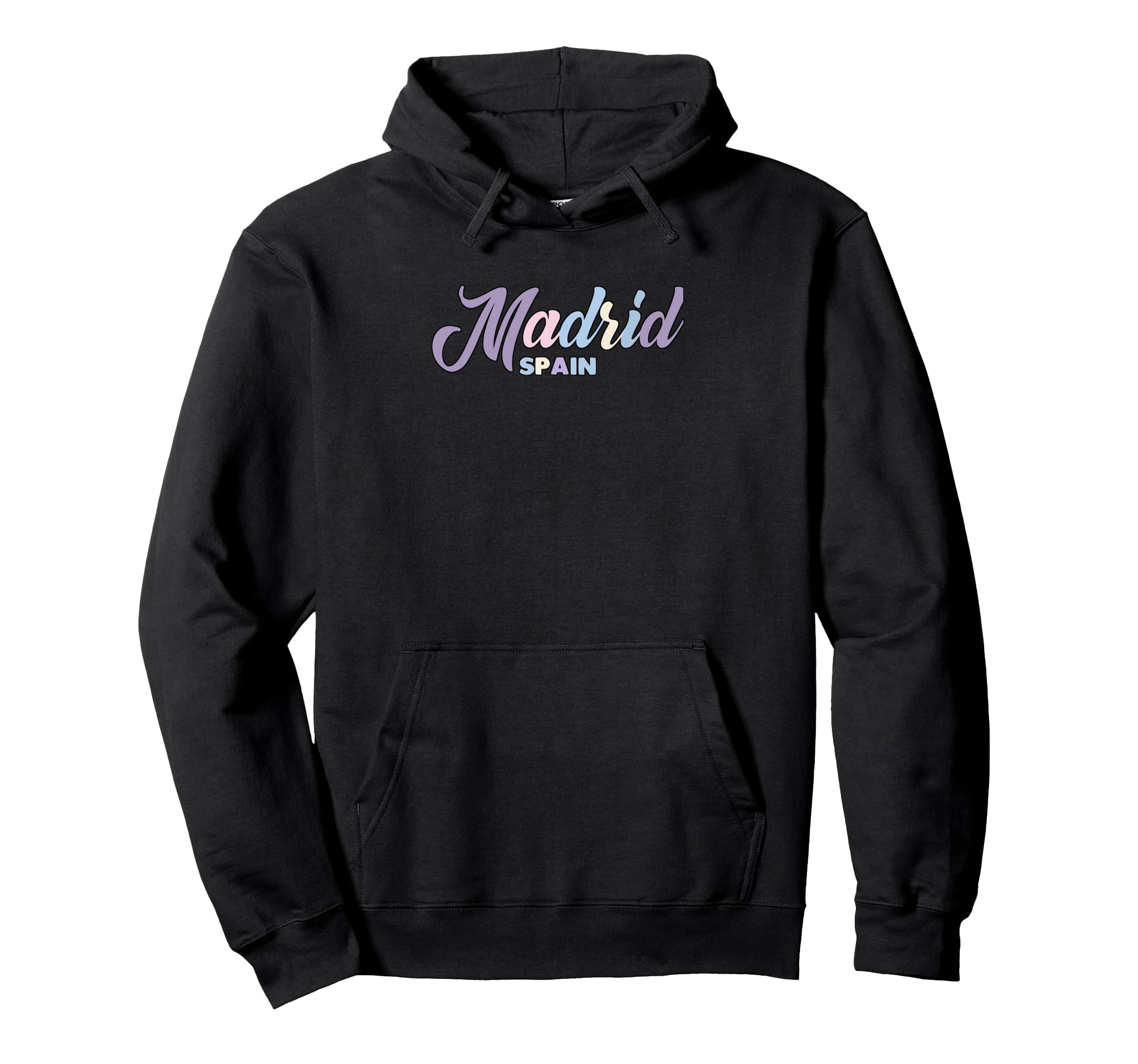 Madrid Spain Pastel Vibe Typography Hoodie - Minimalist Print for Adults - T-Shirt, Sweatshirt, Hoodie