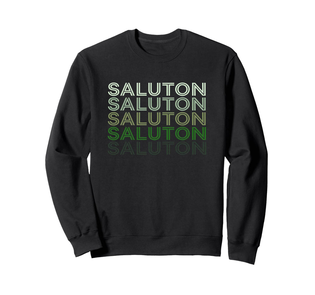 Saluton Esperanto 70S Sunset Sweatshirt - Aesthetic Graphic for Adults - T-Shirt, Sweatshirt, Hoodie