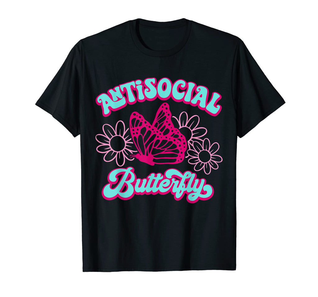 Antisocial Butterfly T-Shirt - Minimalist Print for Adults - T-Shirt, Sweatshirt, Hoodie