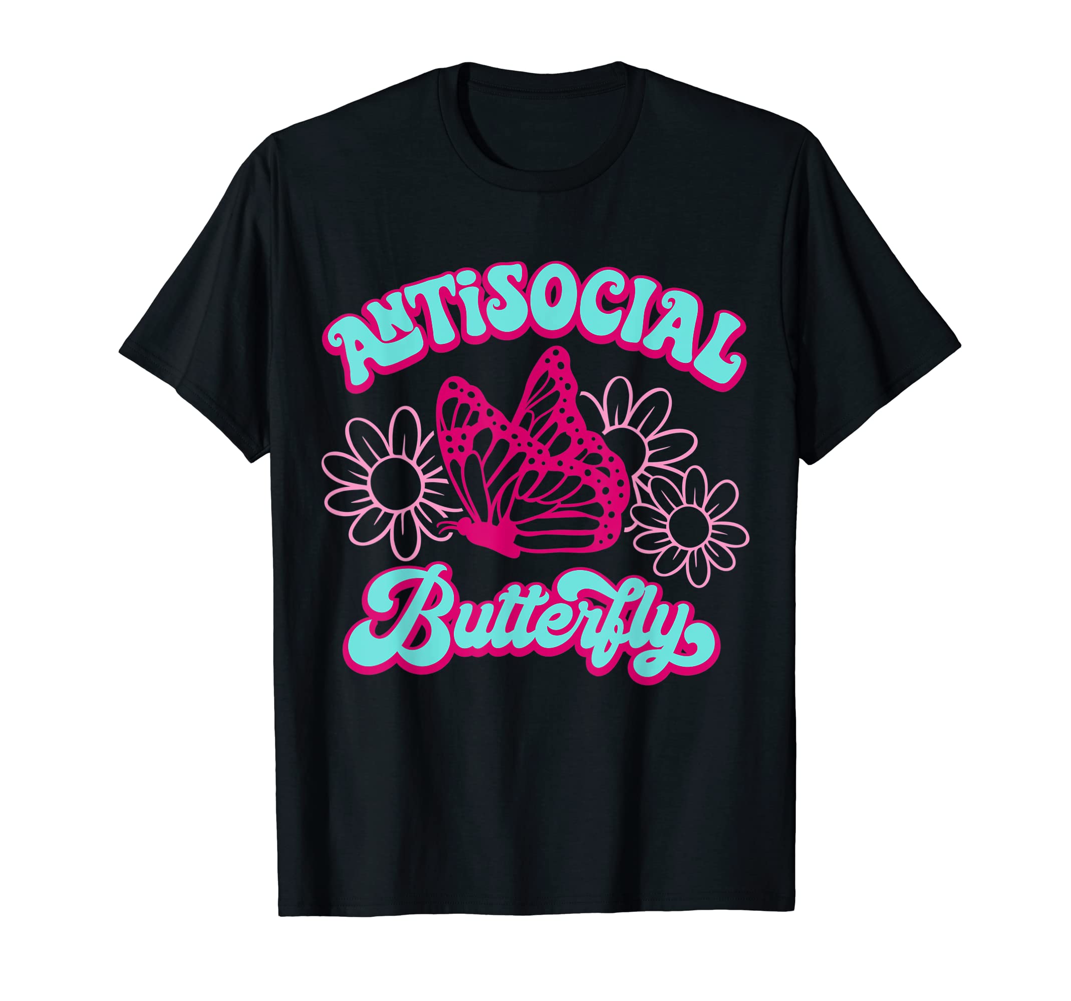 Antisocial Butterfly T-Shirt - Minimalist Print for Adults - T-Shirt, Sweatshirt, Hoodie