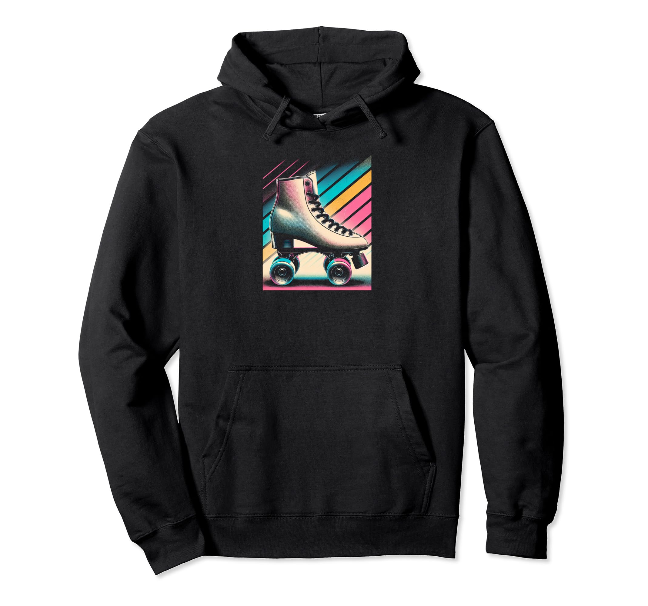 Stylized Roller Skate Pastel Hoodie - Trendy Graphic for Adults - T-Shirt, Sweatshirt, Hoodie