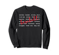Baseball Typography Words Sweatshirt - Aesthetic Graphic Men Women - T-Shirt, Sweatshirt, Hoodie