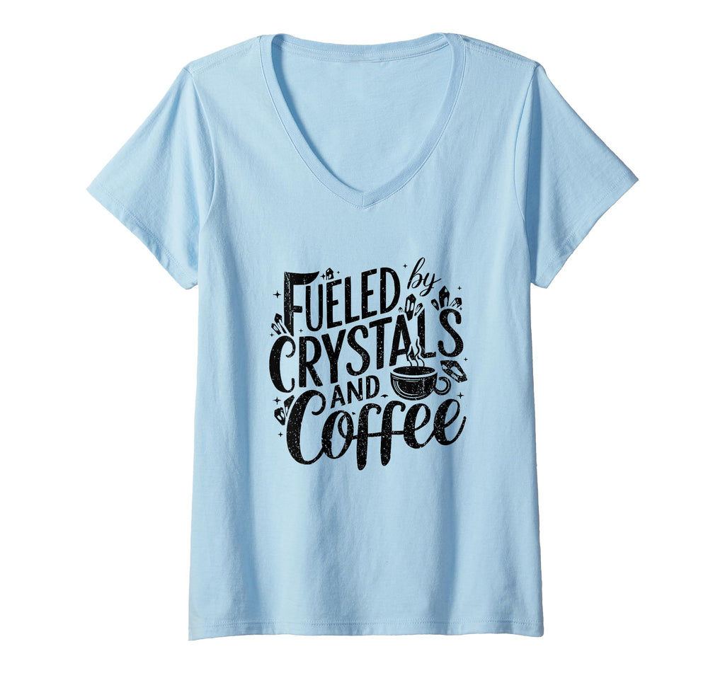 Womens Espresso Energy Healing V Neck T-Shirt - Graphic Print Unisex - T-Shirt, Sweatshirt, Hoodie