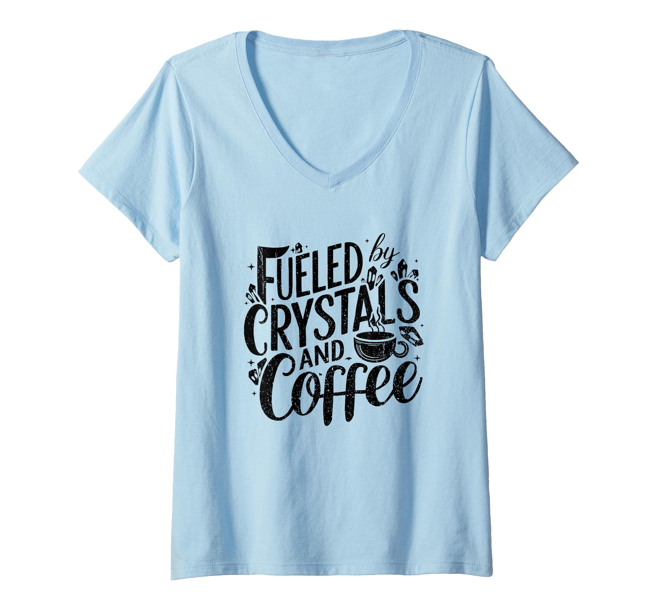 Womens Espresso Energy Healing V Neck T-Shirt - Graphic Print Unisex - T-Shirt, Sweatshirt, Hoodie