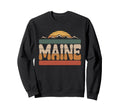 Maine Mountain Sunset 70S State Sweatshirt - Streetwear Style for Adults - T-Shirt, Sweatshirt, Hoodie