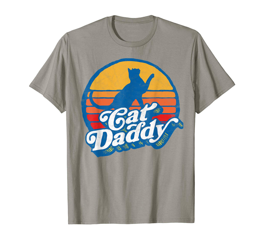 Cat Daddy 80S Sun Typography Distressed T-Shirt - Graphic Print Men Women - T-Shirt, Sweatshirt, Hoodie
