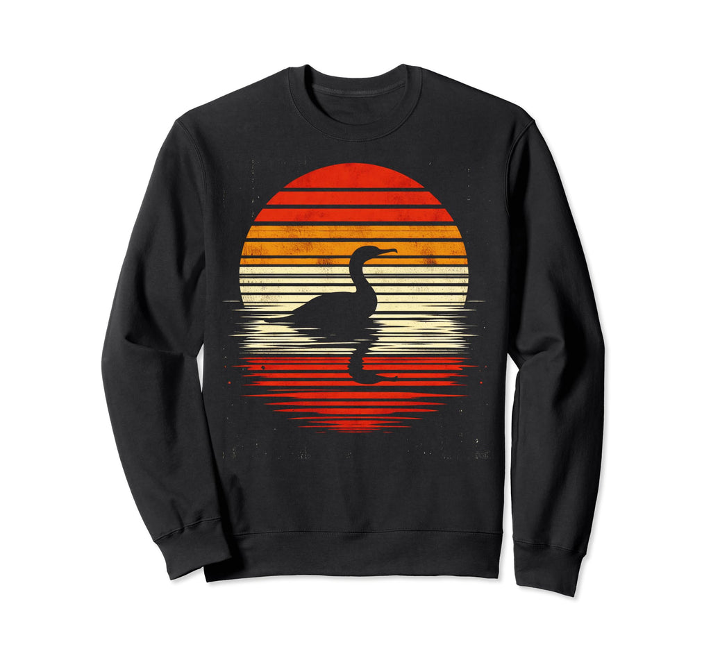 Cormorant Bird Sunset Safari 70S Sweatshirt - Novelty Apparel Men Women - T-Shirt, Sweatshirt, Hoodie