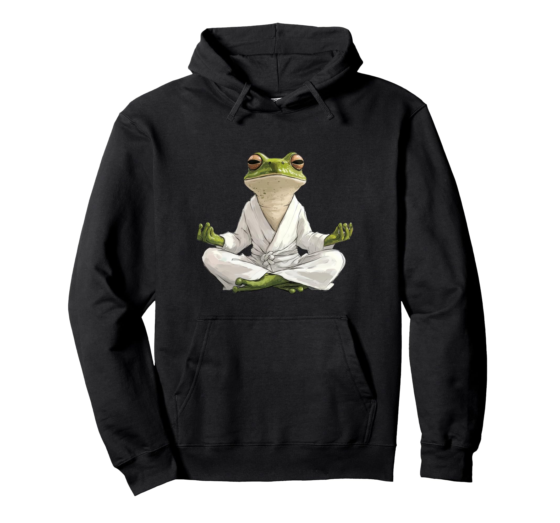 Zen Frog Meditation Art Yoga And Hoodie - Trendy Graphic for Adults - T-Shirt, Sweatshirt, Hoodie