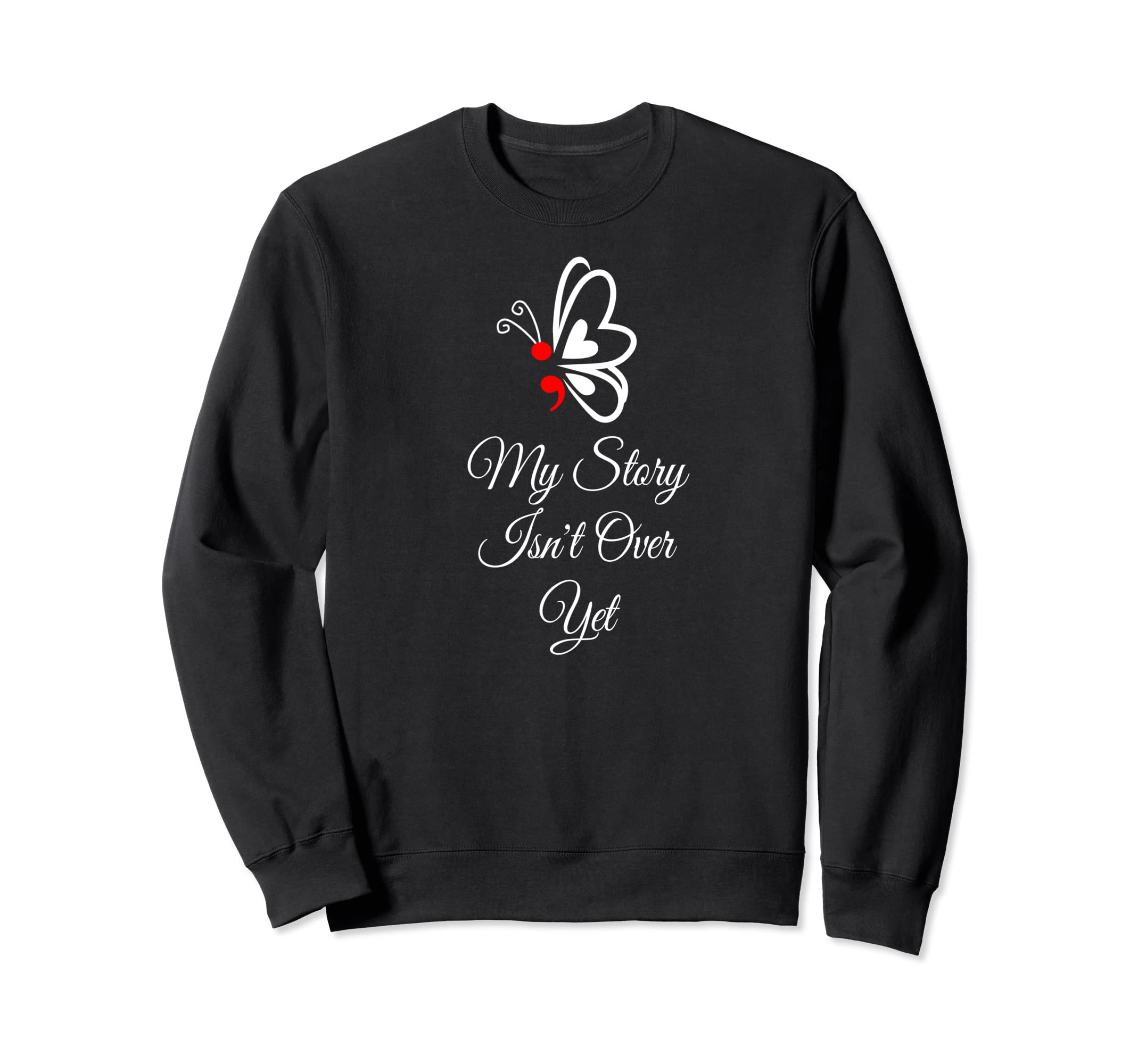 Butterfly Semicolon May Mental Health Sweatshirt - Graphic Print Unisex - T-Shirt, Sweatshirt, Hoodie