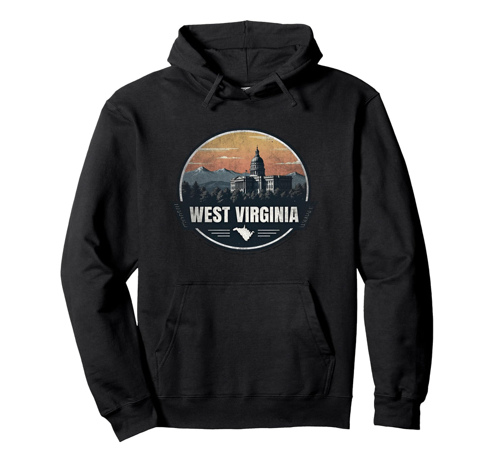 West Virginia Skyline Souvenir Hoodie - Graphic Print Unisex - T-Shirt, Sweatshirt, Hoodie