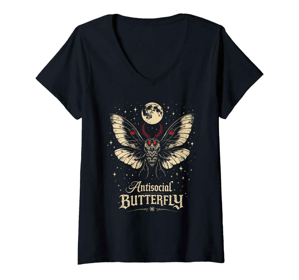 Womens Mothman Anti Social Funny T-Shirt - Fun Novelty Design Unisex - T-Shirt, Sweatshirt, Hoodie
